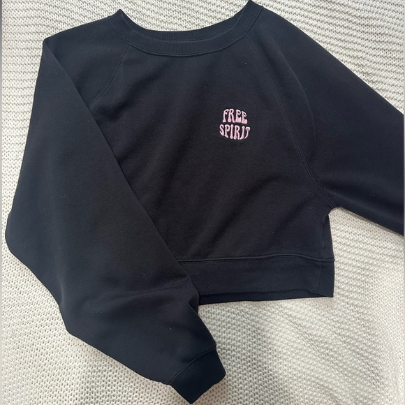 Medium black cropped sweatshirt - Picture 1 of 3